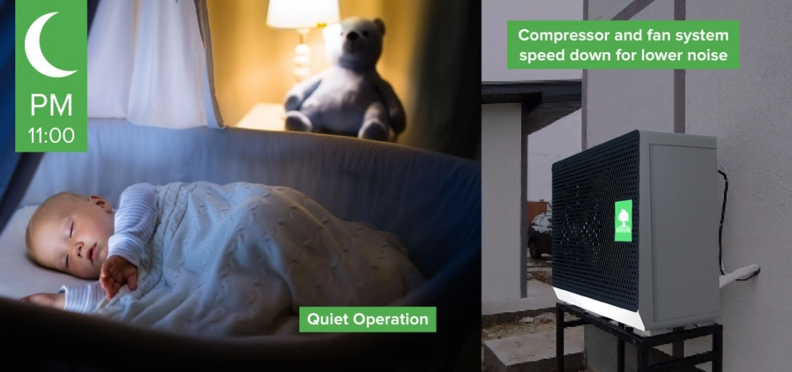 Energiezuinige splitwarmtepomp uit de MyCond BeeSmart-serie.