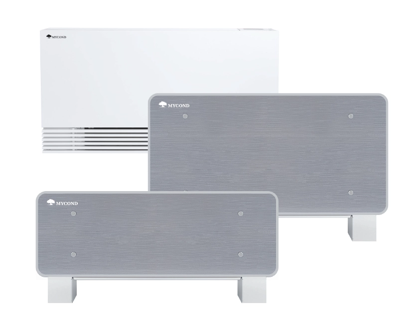 Diagram dat de werking van een fan coil unit in HVAC-systemen illustreert.