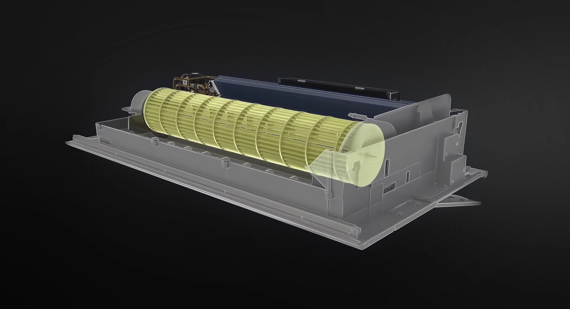 MyCond 1-weg cassette interne structuur van de ventilator