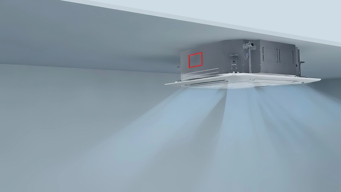 MyCond 4-weg cassette (570*570) gelijkmatige luchtverdeling van alle kanten