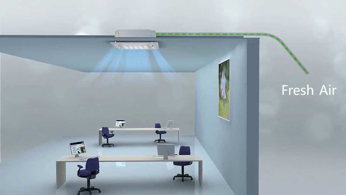 MyCond 4-weg cassette (840*840) verse lucht toevoer kantoor airconditioning