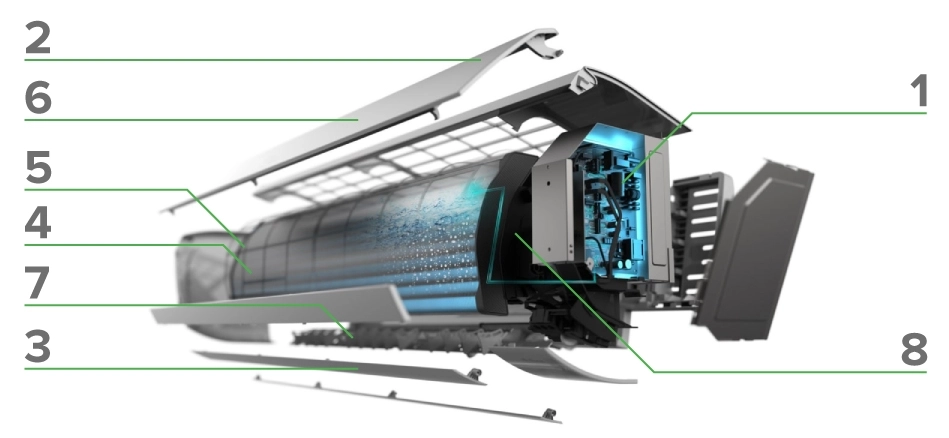 MyCond Diagram van het MHW-serie wandventilatorconvectorsysteem.