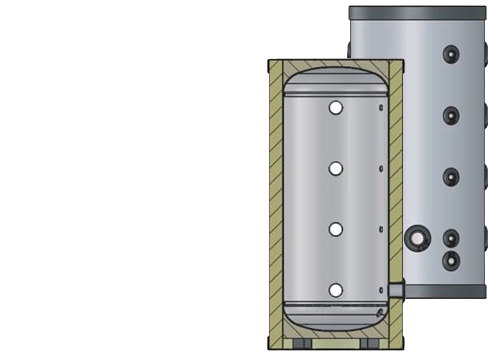 MyCond MBT 80 & MBT 100 Schema van buffervat ter illustratie van energieoptimalisatie.