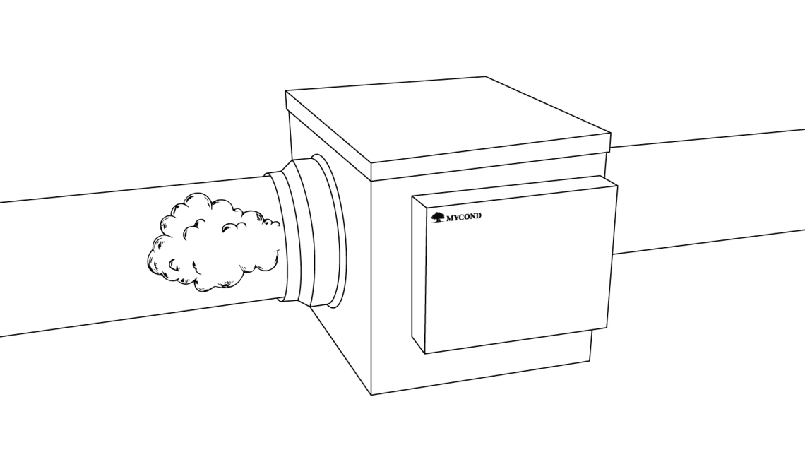 MyCond MHDM-D luchtbevochtiger installatie diagram
