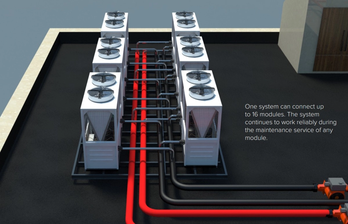 MyCond modulaire warmtepomp MCU-YHR met uitzonderlijke efficiëntie.