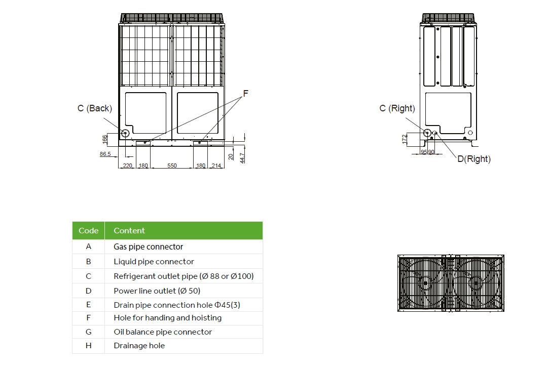 MyCond MRF 6 algemene afmetingen - 2