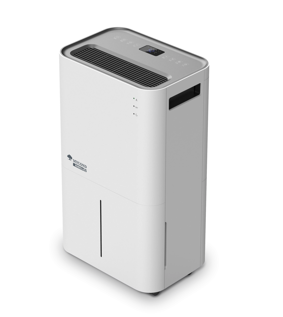 MyCond Roomer Eco 25 draagbare luchtontvochtiger op display.