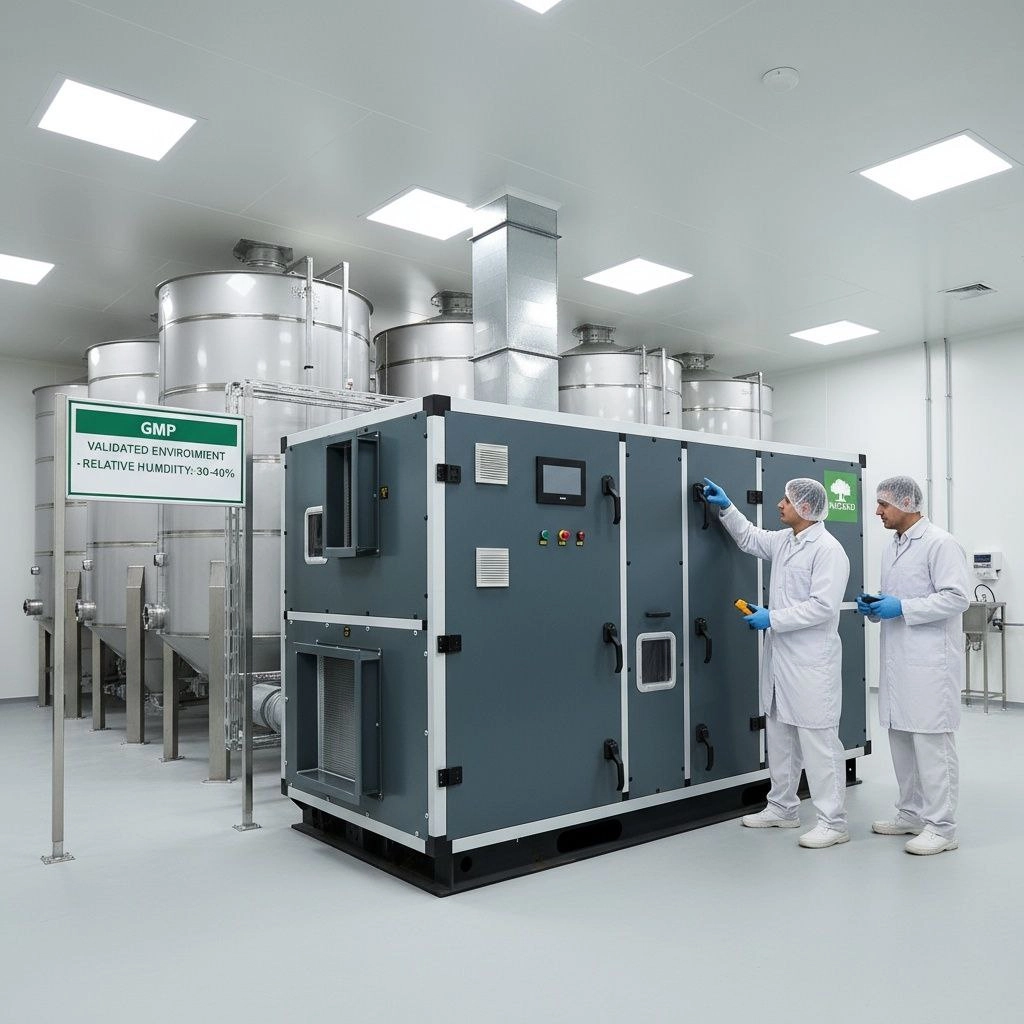 Adsorptiedroger voor luchtontvochtiging in magazijnen Mycond DESS