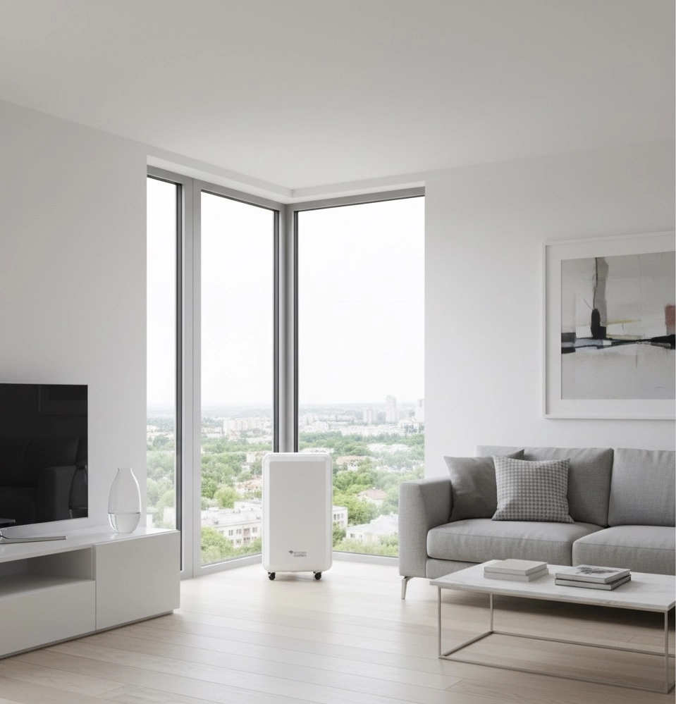 Luchtontvochtiger voor slaapkamer stille nachtmodus Mycond Roomer Smart 12