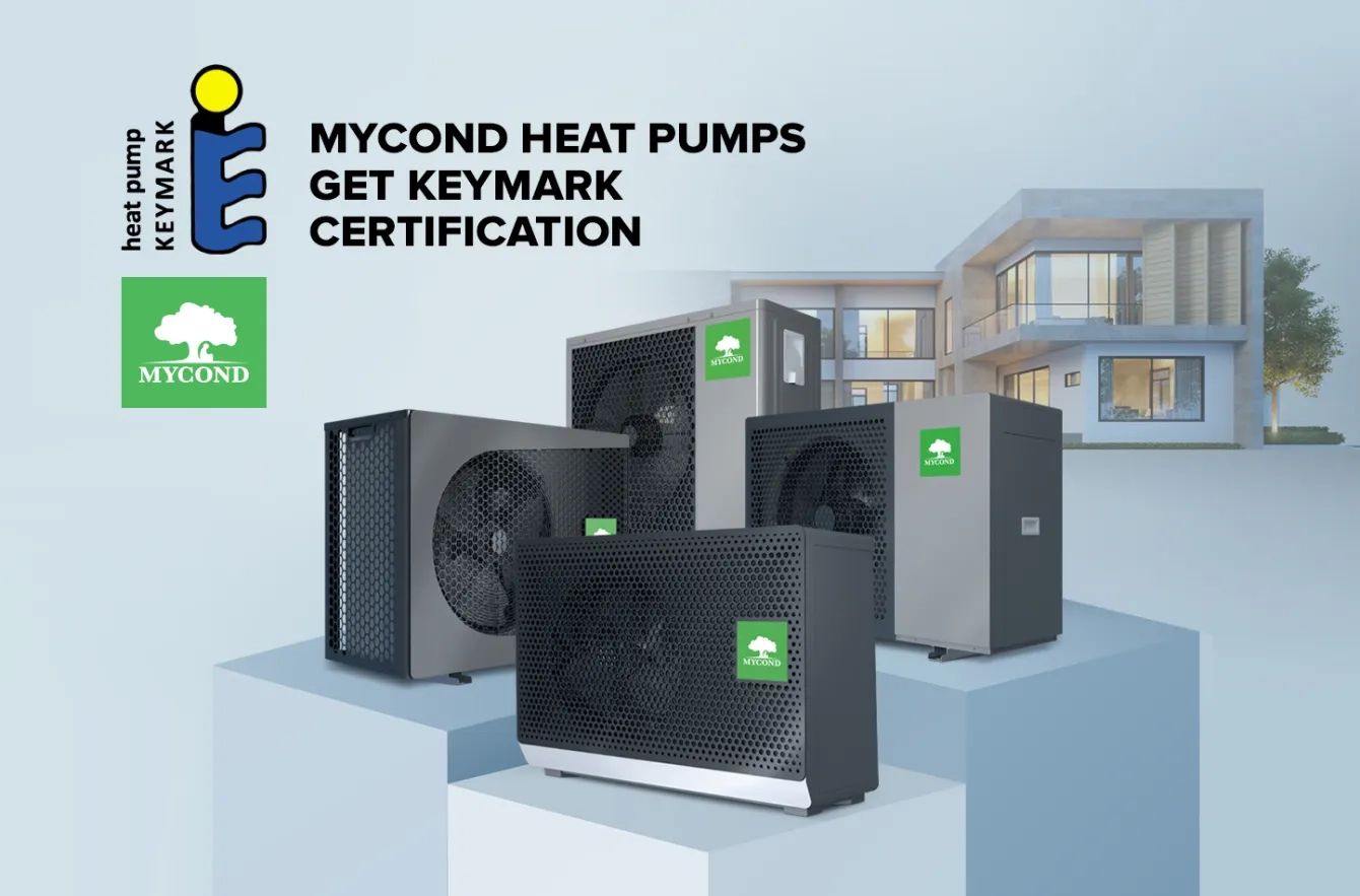 Mycond warmtepompen zijn gecertificeerd door Keymark!