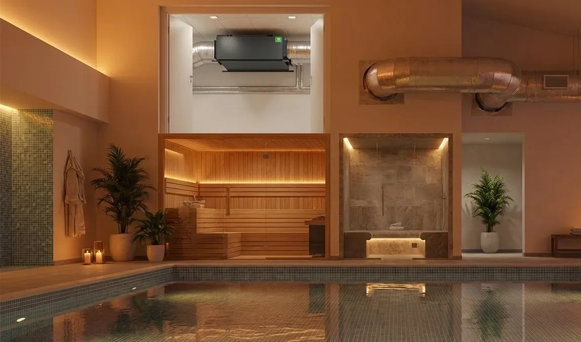 Eisen aan de ruimte voor de kanaalontvochtiger MSHA(C): technische ruimte, luchtkanalen, ruimte en continu bedrijf